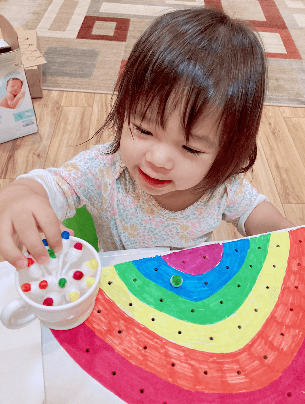 Rainbow Q-Tip Color Match