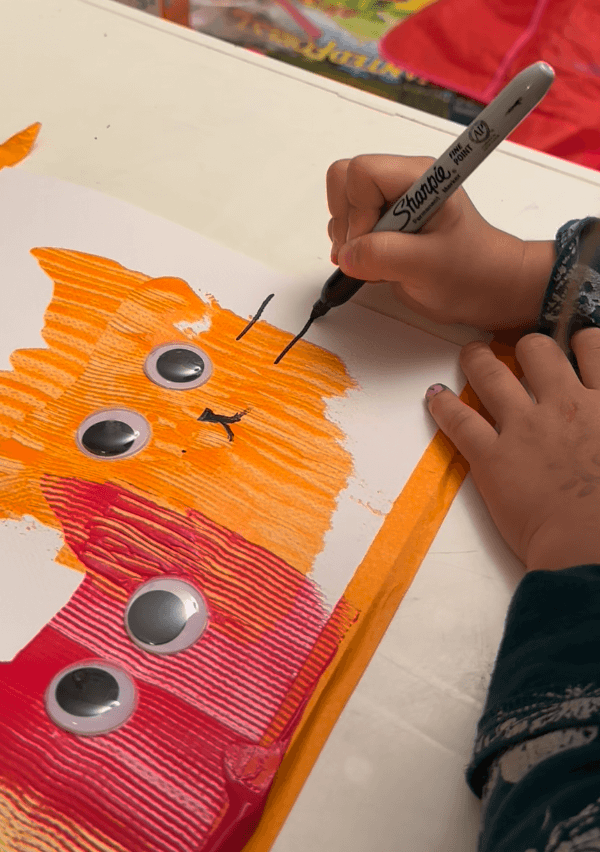 Scrape Painted Cat