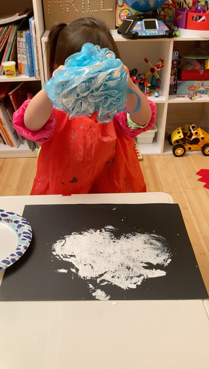 Sheep Sponge Painting