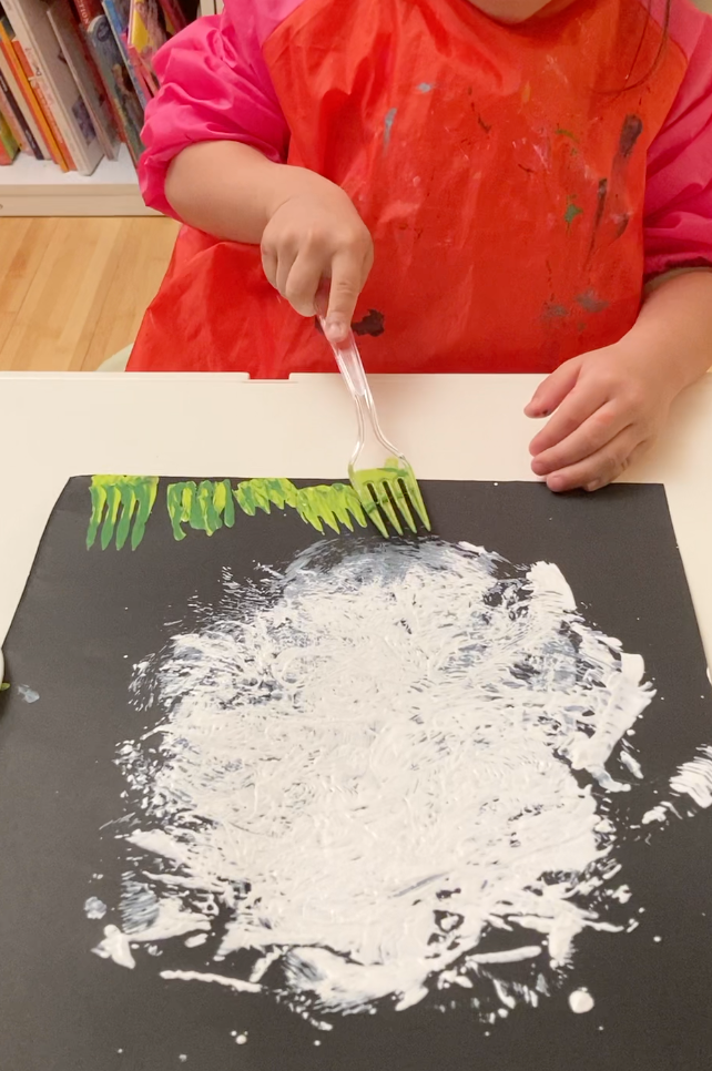 Sheep Sponge Painting