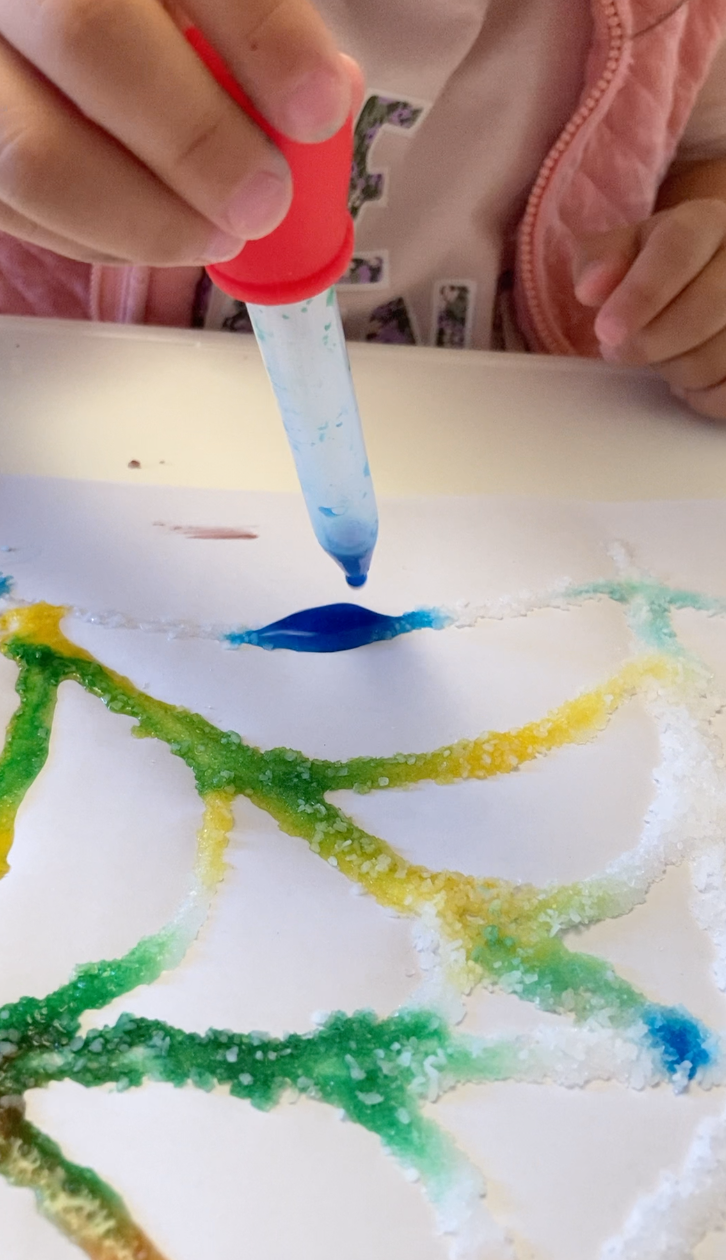 Salt Painting Spider Web
