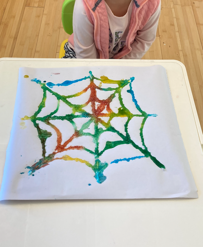 Salt Painting Spider Web