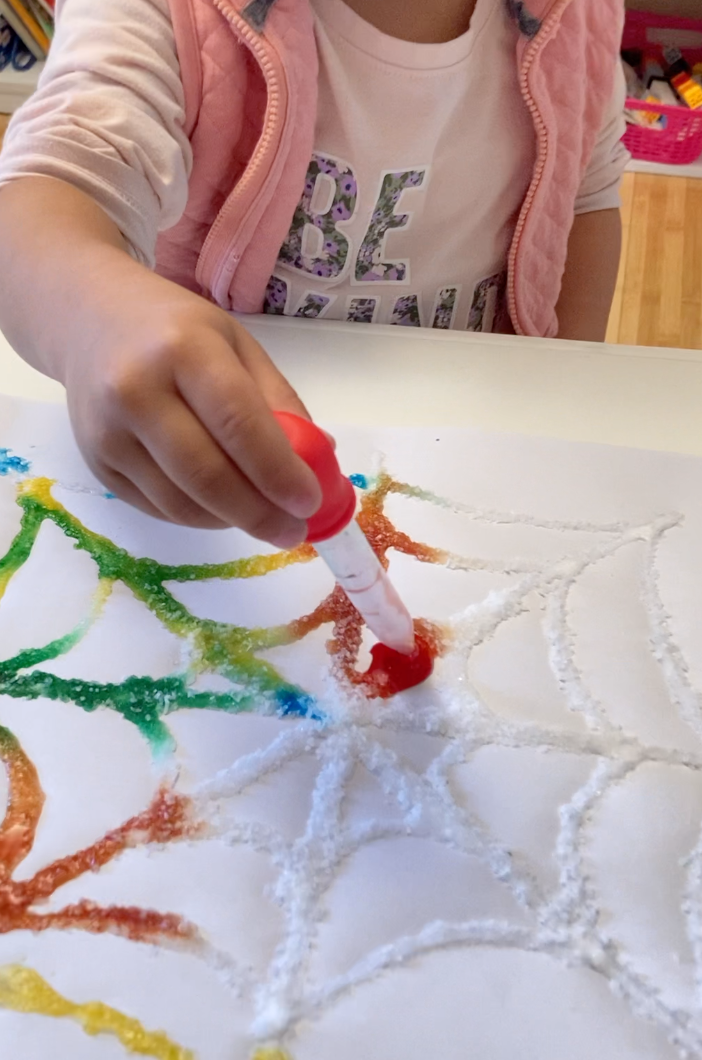 Salt Painting Spider Web