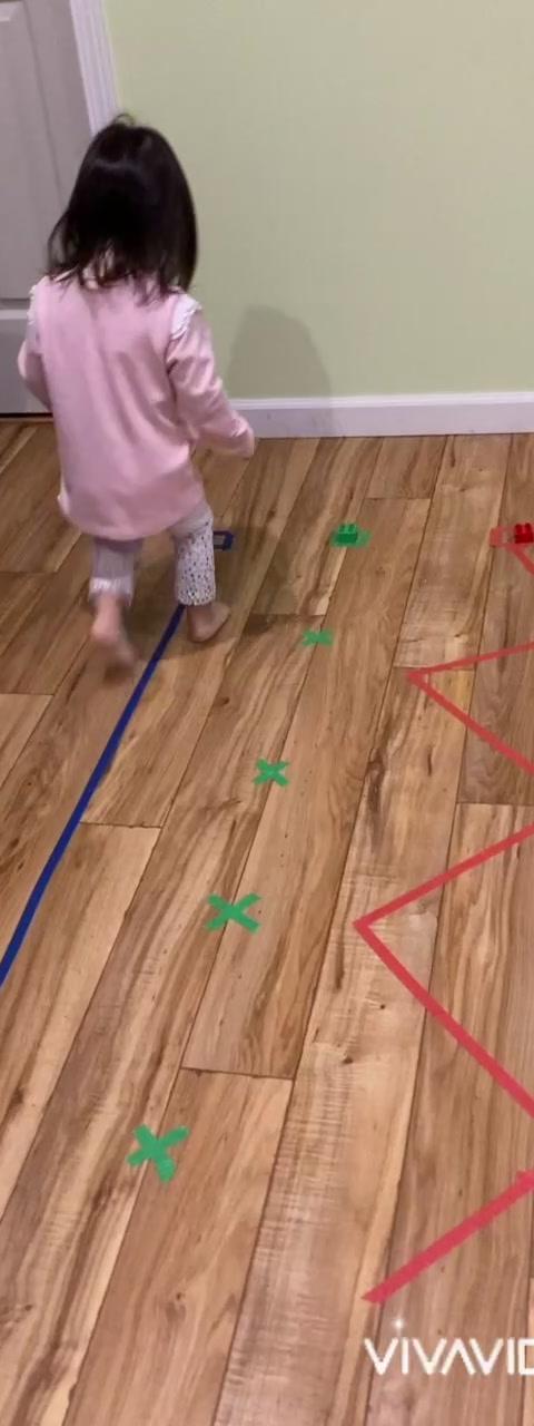 Tape Floor Obstacle Course