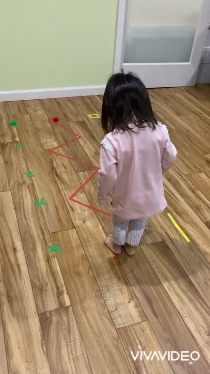Tape Floor Obstacle Course