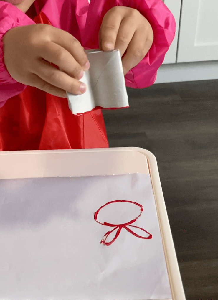 Toilet Paper Roll Bunny Stamps