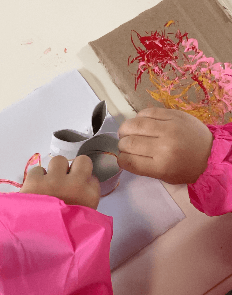 Toilet Paper Roll Bunny Stamps