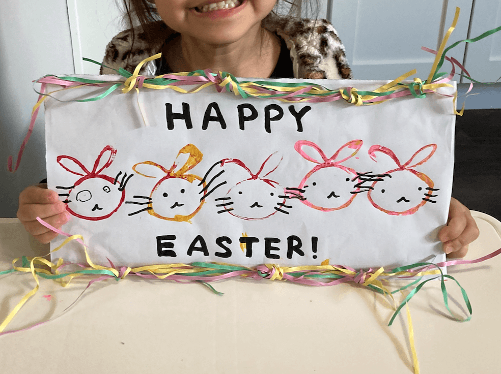 Toilet Paper Roll Bunny Stamps